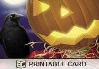 Halloween Jack and Crow Ecard