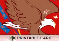 Patriotic Flag and Eagle Ecard
