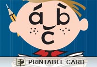 Children Study ABC Ecard