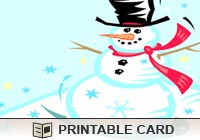 Christmas Chilly Snowman Ecard
