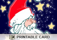 Christmas Cards Santa Stars Ecard