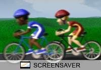 Miscellaneous Bike Race Screen Saver