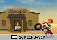 Miscellaneous Biker Girl Screen Saver