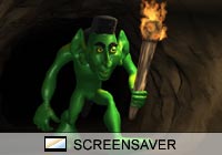 Science Fiction Cave Troll Screen Saver