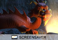Science Fiction Fire Dragon Screen Saver
