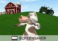 Cartoon Mad Cow Screen Saver