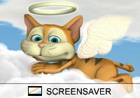 Miscellaneous Angel Cat Screen Saver