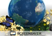 3D Screensavers Earth Butterfly Screen Saver