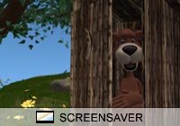 Miscellaneous Bear Outhouse Screen Saver