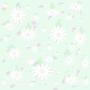 Nature Green Flower Drops Tiled Background