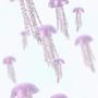Nature Swimming Jelly Fish Tiled Background