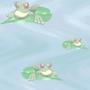 Animals and People Frog on Rippled Water Tiled Background