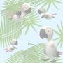 Animals and People African Grey Parrot Tiled Background