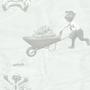 Animals and People Wheelbarrow of Money Tiled Background