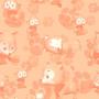 Animals and People Orange Kitty Cat Tiled Background