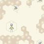 Animals and People Bees in Honeycomb Tiled Background
