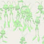 Animals and People Cricket Invasion Tiled Background