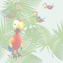 Animals and People Parrots in Flight Tiled Background