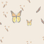 Nature Butterflies Flying Tiled Background