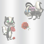 Animals and People Skunk Date Tiled Background