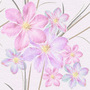 Nature Purple Flowers and Spikes Tiled Background
