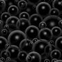 Abstract Black Bubbles Tiled Background