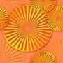 Abstract Orange Pinwheels Tiled Background