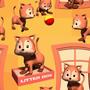 Animals and People Cats Tiled Background