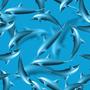 Animals and People Flipping Dolphins Tiled Background