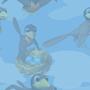 Animals and People Spring Robin Tiled Background