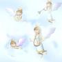 Animals and People Angels in Clouds Tiled Background