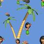 Animals and People Hawaii Tiled Background
