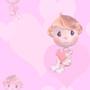 Holidays Sweet Baby Valentine Tiled Background