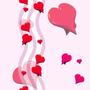 Holidays Pink Floating Hearts Tiled Background