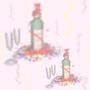 Holidays Champagne Party Tiled Background