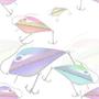 Sports Fishing Lure Tiled Background